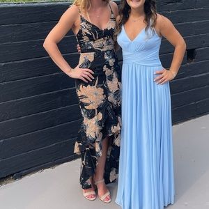 Black high-low dress